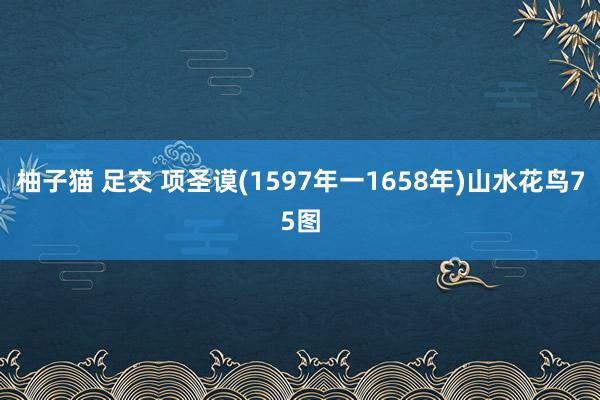 柚子猫 足交 项圣谟(1597年一1658年)山水花鸟75图